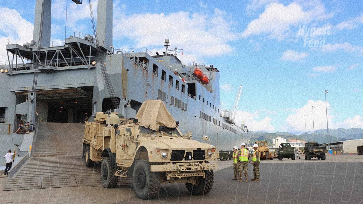 US military ship en route to Gaza for port construction