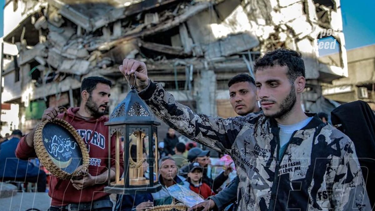 Palestinians mourn amid Gaza war as Eid is celebrated in ruins.