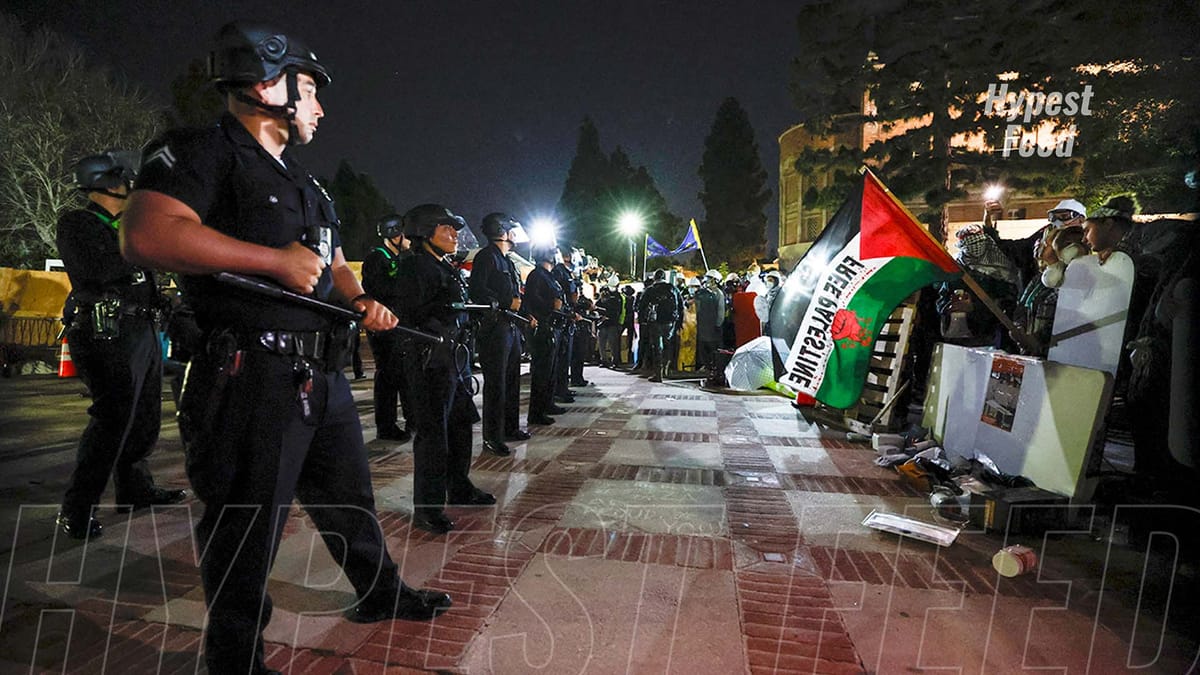 "UCLA Encampment Shut Down by Police Amid Anti-Israel Protest Clash"