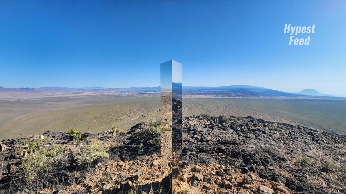 'Mysterious' Vegas monolith  appears in desert